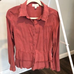 Classy and cute cloth&stone button up